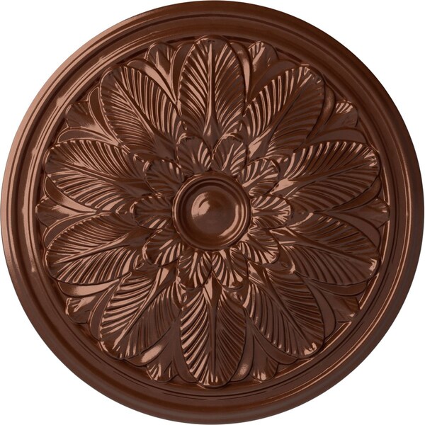 Ekena Millwork Bordeaux Ceiling Medallion (Fits Canopies up to 3 1/4"), 22 5/8"OD x 1 3/4"P, Copper Penny CM22BOCPS - main